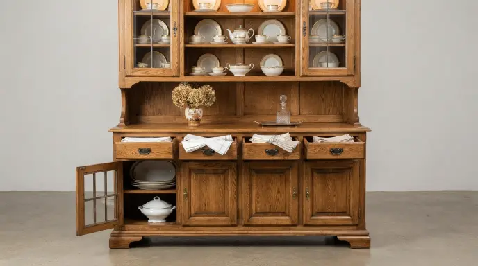 key-parts-of-a-buffet-with-hutch