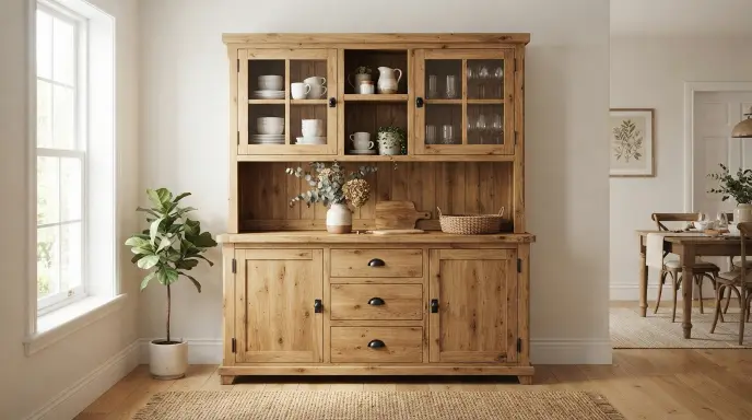 Wooden_buffet_with_hutch_